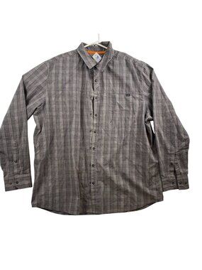 5.11 Tactical Men's Shirt Size XL Gray Plaid Long Sleeve Button Up Casual